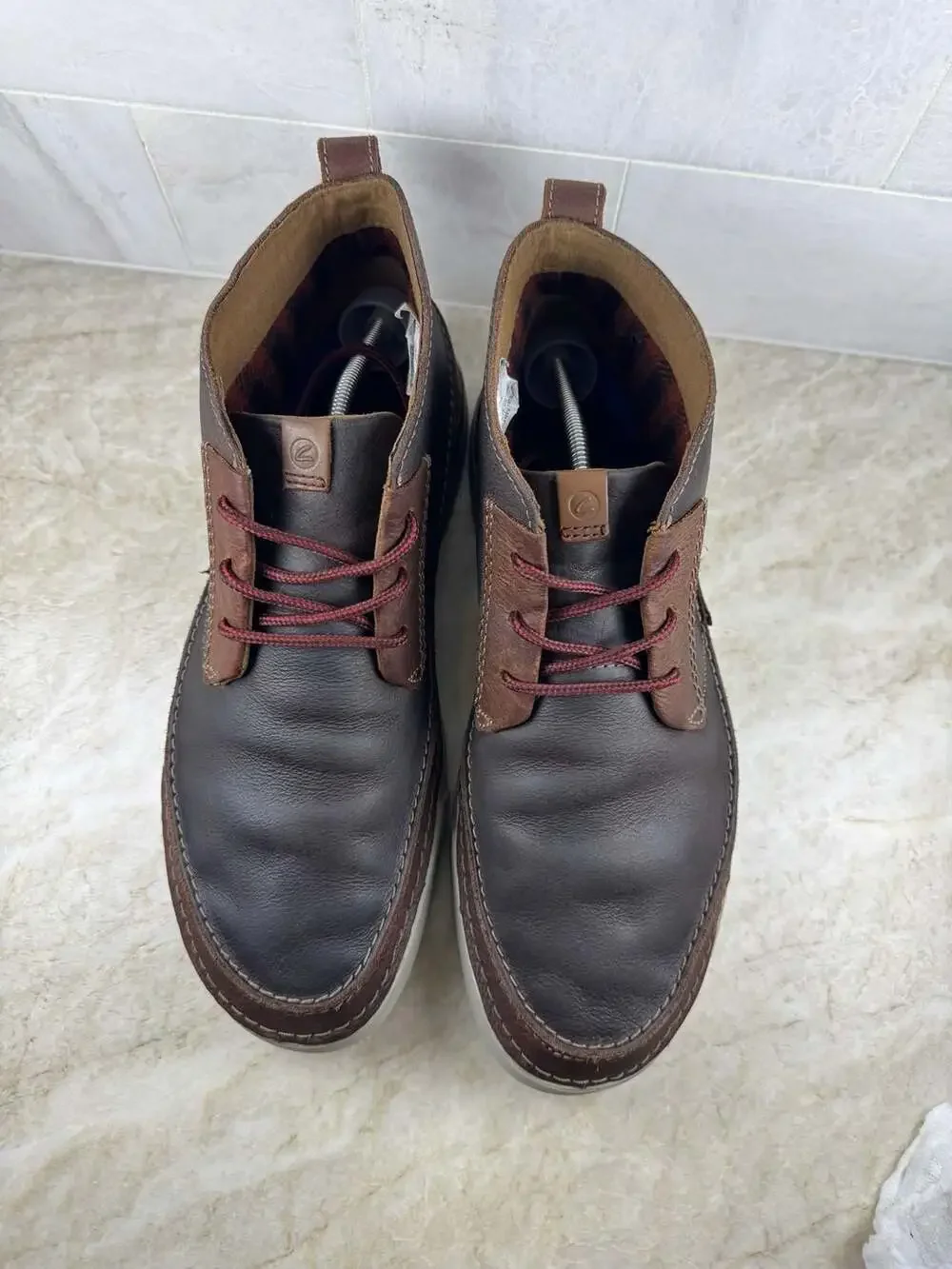 Clarks Collection Gereld Mid Leather Chukka Boots Brown Men’s Size 12M Casual
